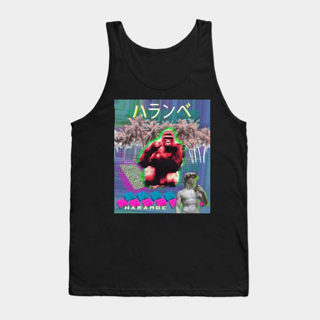 Vaporwave Harambe Tank Top by DigitalCleo